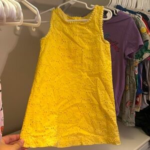 Bright yellow kids sundress